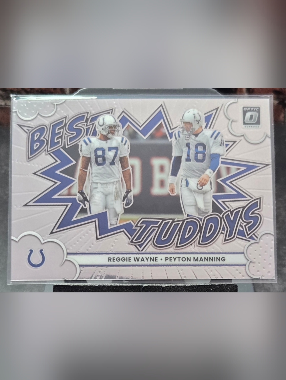 Reggie Wayne & Peyton Manning Colts Football Card - BEST TUDDYS